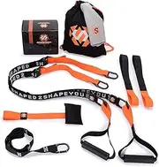 Premium Sling Trainer Set V.2024 Suspension Trainer with Towel, Backpack Bag and Training Book - Sling Trainer for Functional Training with Door Anchor + Quality Certificate