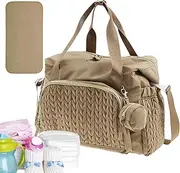 Diapers Bag - Stylish Lightweight Diaper Bag, Large Capacity Diaper Bag Tote with Pacifier Case, Baby Diaper Bag Backpack, Reusable Travel Accessories, Child Supplies for Home Travel