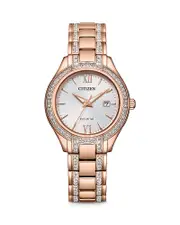 Citizen Women's Crystal-Accent Stainless Steel Bracelet Watch, 30mm
