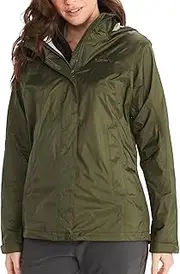 [Marmot] Women's Women's Precip Eco Jacket Waterproof Jacket, Lightweight Hooded Rain Jacket, Windproof Raincoat, Breathable Windbreaker, Optimal for Running and Hiking (pack of 1)