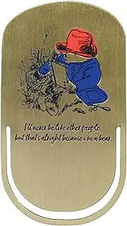 Half Moon Bay Paddington Bear Never Be Like Other People 2.7 x 2 Inch Blue Red and Gold Zinc Alloy and Enamel Paperclip Style Bookmark Place Keeper