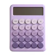 Desktop Calculator 12 Digit Large LCD Display Big Round Button Cute Gradient Col