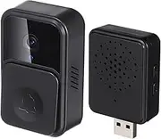 HOUDERCO Doorbell Intercom Wireless Monitor Chime Outdoor Alarm Electric Wired Power Bells Electronic Mailbox by Black Plastic