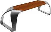 Outdoor Park Bench Park Bench Without Backrest Stainless Steel Leisure Chair, Suitable for Courtyards, Lawns, and Gardens Patio Garden Bench(Medium)