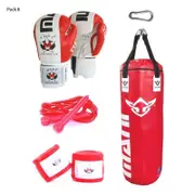 3FT Punching Bag with Boxing Gloves + Speed Rope + Hand Wraps + Snap Hook