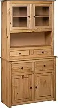 Highboard, Solid Pine Wood Storage Cabinet, Natural Finish for Living Room, Dining Room, Office, Entryway
