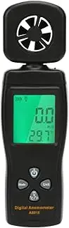 Plyisty Wind Anemometer, Mini Digital 0.3-30ms, Wind Speed & Temperature Measurement, Current, Average, Max Wind Speed, Temperature in C/F, Low Battery Warning, LCD Backlight
