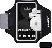 HAISSKY Sports Armband with Headphones Bag Sports Armband Mobile Phone Case Sport for iPhone 14 Pro/13 Pro/12 Pro/11/11 Pro/XR/XS/X/8 Plus, Huawei P40/P30/Mate 20 Pro Mobile Phone Case Running Armband