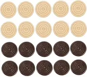 PHENOFICE 48pcs Round Wooden Checkers Large Chessmen Set Chess Games Accessories Portable Easy to Carry