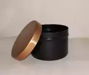 Decorative empty jars , Antique metal Containers with metal lid