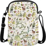 [TGBJE] Tiana Princess Inspired Crossbody Bag Frog Princess Gift You Gotta Dig A Little Deeper Messenger Bag Cartoon Movie Gift, Dig Deeper Cb