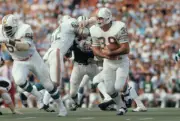 Miami Dolphins Larry Csonka in action vs New York Jets at Or - 1972 Old Photo 3