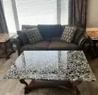 Black Agate Coffee Center Table Top, Agate Stone Center Table Top, Home Decor