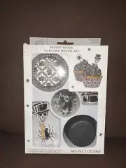 2x Fright Night Skulls and Spiders Cupcake Decor Kit Halloween Spooky Party