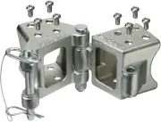 Fold-Away Hinge Kit,Bolt-On, 5,000 Lbs Capacity, 3"x3", Silver,Hardware Included