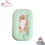 Baby Lounger for Infants Babies 0-12 Months, Bionic Organic Lounger, Soft Cotton Breathable Infant Floor Seats & Loungers for Newborn Baby Shower Gifts (Light Green)