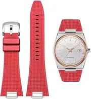 [AIYIRUO] Strap for Tissot PRX watch series, soft rubber band for Tissot PRX Powermatic 80.12 mm quick release with metal adapter, men's watch straps for Tissot PRX series watches T137.407/410