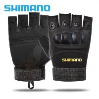 在飛比找Yahoo!奇摩拍賣優惠-新款 SHIMANO 釣魚手套男士透氣防滑耐磨觸摸屏全指手套