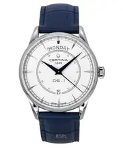 Certina DS-1 Day-Date Swiss Made Leather Strap White Dial Automatic C029.430.16.011.00 100M Mens Watch