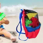 Kids Beach Mesh Bag Sand Away Beach Toy Bag for Towels Clothes Children Toys