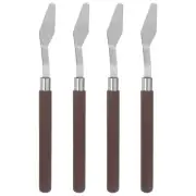 4pcs 14mm Oil Painting Palette Knives Stainless Steel Spatula Wood Handle
