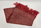 Zeemart Burlap Style Farmhouse Table Runner With Handmade Tassels, Red 13"×72"