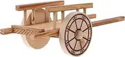 GARVALON Miniature Farm Cart Model Pretend Play Trolley Toy for Home Decor Wooden Simulation Cart for Collections