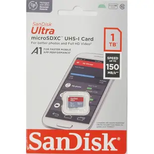 SanDisk 1TB 1T microSDXC Ultra 150MB microSD SD C10 A1 U1記憶卡