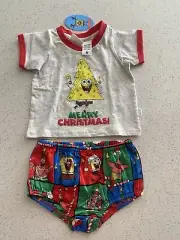 Peter Alexander Children Set Christmas Sponge Bob 6-12 Months
