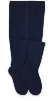 JEFFERIES SOCKS Cable Tights - Navy - NIP Girls 8-10 years