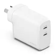 Cygnett PowerPlus 60W (30W x2) Dual Port USB-C PD Fast Wall Charger-White(CY4740PDWCH),Best for iPhone,Samsung's PPS USB-C Devices,2 Years Warranty CY4740PDWCH