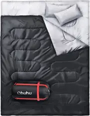 Double Sleeping Bag, Ohuhu Bags for 18.9" x 11.8" x 11.8", Black