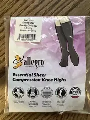 Allegro 15-20 mmHg Essential 16 Sheer Knee High Closed Toe Compression Hose Fawn