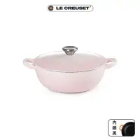 在飛比找momo購物網優惠-【Le Creuset】琺瑯鑄鐵鍋媽咪鍋 22cm(貝殼粉-