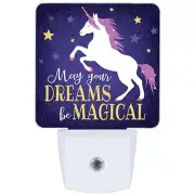 Unicorn MAY YOUR DREAMS BE MAGICAL Light Sensor Night Light, by Carson