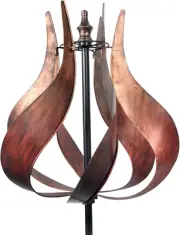 Wind Spinner Tulip Kinetic Metal Windmill Outdoor Patio Garden Copper Decoration