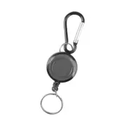 Retractable Keychain Carabiner Badge Holder with 27.56inch Steel Retractable