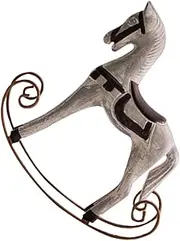 SUPVOX Vintage Rocking Horse Figurine for Creative Outdoor Fun Safe and Sturdy Design for Year Charming Home Office Decor