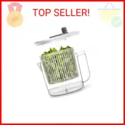 BINO | Salad Spinner - 2.6 Qt | Small Manual Lettuce Spinner with Built-in Drain