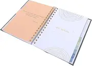 LALAFINA Financial Planner Daily Monthly Planning Organized Scheduling Management Elegant Financial Notepad Dividers for Detailed Records and Task Management