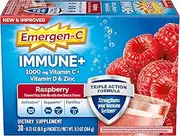 Emergen-C Immune+ System Support Dietary Supplement with Vitamin D (Raspberry Flavor, 30-Count 0.32 oz. Packets)