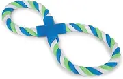 Kazoo Twisted Rope Figure 8 Tug Dog Toy, Blue/Green