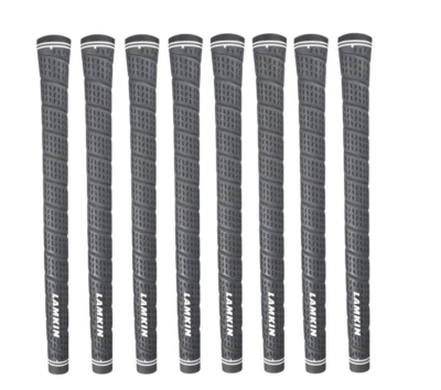 Lamkin Crossline Plus Wrap Golf Grips Grey/Black Standard Size Choose Quantity