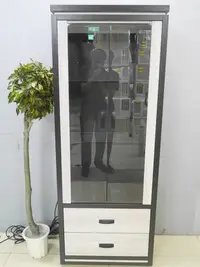 在飛比找Yahoo!奇摩拍賣優惠-【二手家具】台北百豐悅中古家具-限量新品拼色71公分玻璃展示