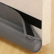 2Pcs 37" Door Draft Stopper, Adjustable One-Sided Under Door Draft Blocker, Gray