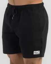 [Skylark] Skylark Men's Hemp Elastic Waist Shorts in Black Size Medium M Black