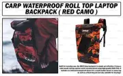 Carp Waterproof Roll "Top Laptop Backpack (Red Camo)"