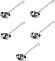 WEKADRIN 5pcs Flat Bottom Pizza Sauce Ladle Multi-Purpose Measuring Spoon Stainless Steel for Family Restaurant Use
