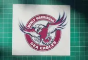 Manly Sea Warringah Eagles rugby league NRL sticker decal logo colour 110mmx95mm