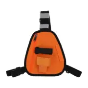 Nylon Chest-Rig Pack Bag Front Pack Holster Carry Case for Walkie Two Way Radio
